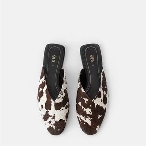 Zara Animal Print Mules